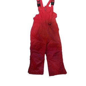 Lands' End Pink Overalls Insulated Waterproof Adjustable